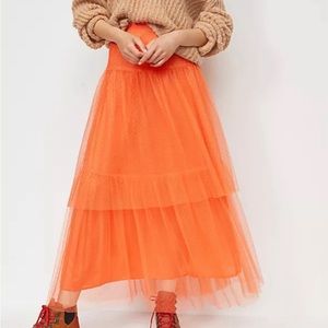 Anthropologie tulle maxi skirt